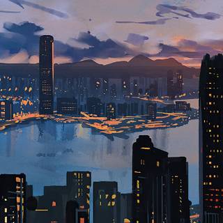 Digital art iPhone wallpaper