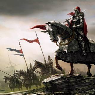 Knight on horse wallpaper