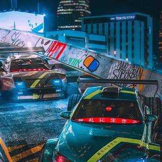 Drifting cars iPhone wallpaper