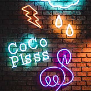 Neon light phone wallpaper