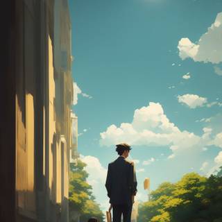 Chill anime iPhone wallpaper