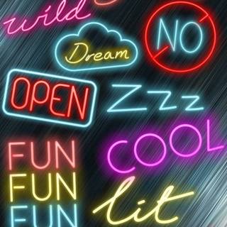 Neon light phone wallpaper