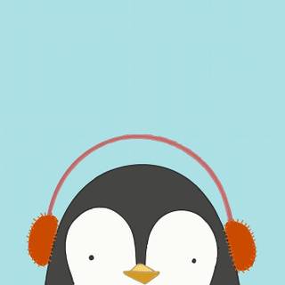 Winter animal cartoon wallpaper