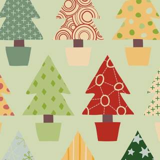 Christmas tree pattern wallpaper
