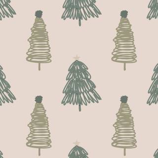 Christmas tree pattern wallpaper