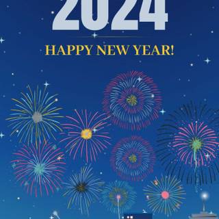 Cute New Year 2024 wallpaper