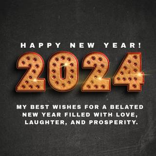 Cute New Year 2024 wallpaper