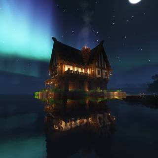 Cozy lake house wallpaper