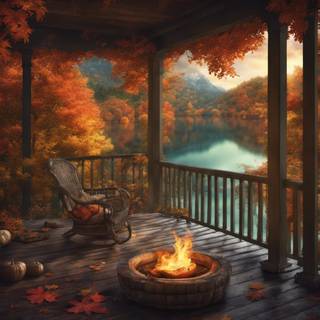 Cozy lake house wallpaper