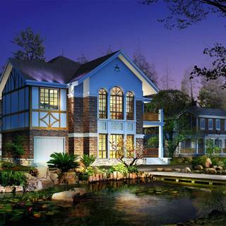 Cozy lake house wallpaper