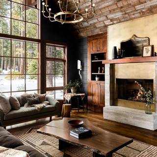 Cozy lake house wallpaper