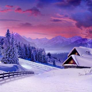 Winter scene PC wallpaper