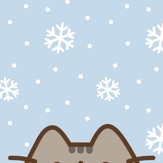 Winter Pusheen iPhone wallpaper