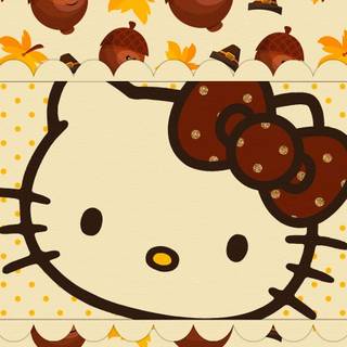 Hello Kitty Thanksgiving phone wallpaper
