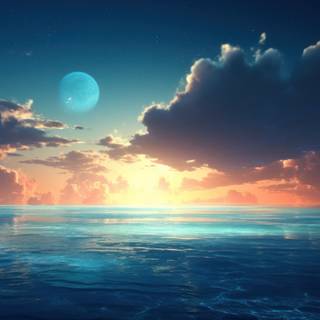 Anime sea 4k wallpaper