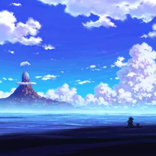 Anime sea 4k wallpaper