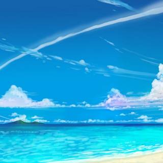 Anime sea 4k wallpaper