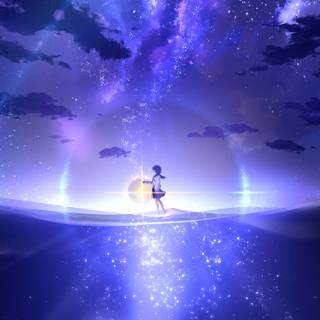 Anime sea 4k wallpaper