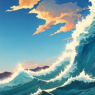 Anime sea 4k wallpaper