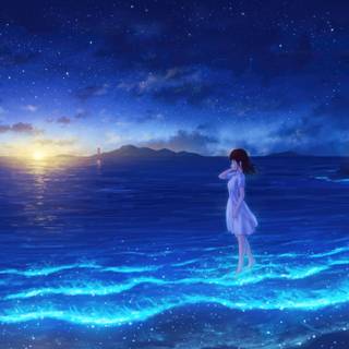 Anime sea 4k wallpaper