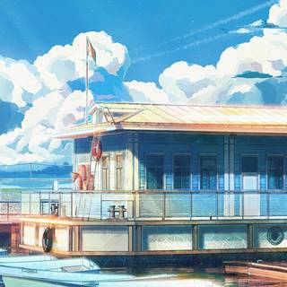 Anime sea 4k wallpaper