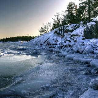 Winter coast wallpaper