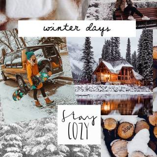 iPad winter collage wallpaper