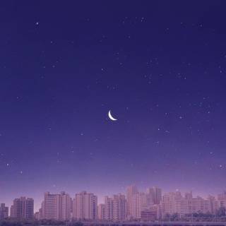 Winter city anime phone wallpaper