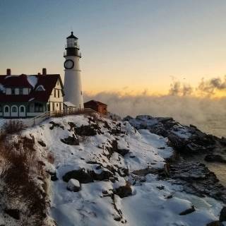 Winter coast wallpaper