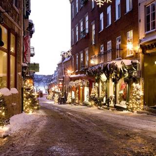 Winter Christmas city wallpaper