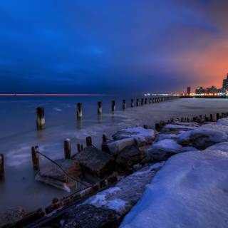 Winter coast wallpaper