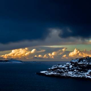 Winter coast wallpaper