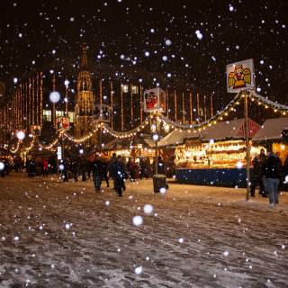 Winter Christmas city wallpaper