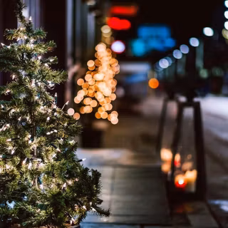 Winter Christmas city wallpaper