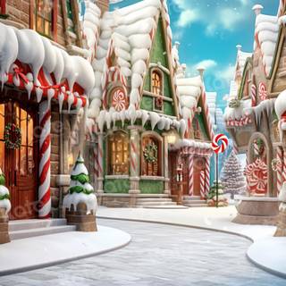 Winter Christmas city wallpaper
