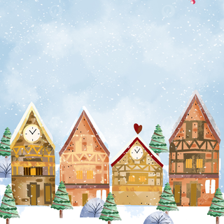 Winter Christmas city wallpaper