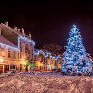 Winter Christmas city wallpaper