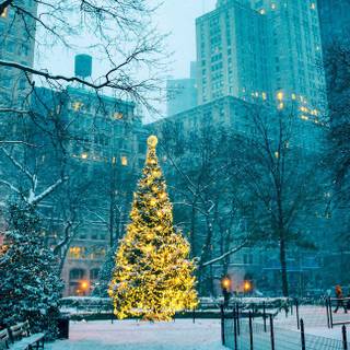 Winter Christmas city wallpaper