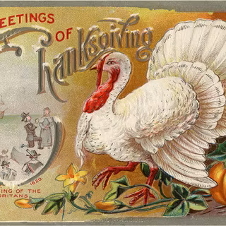 Vintage Thanksgiving card wallpaper