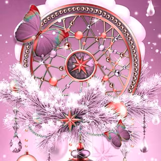 Butterfly Christmas wallpaper