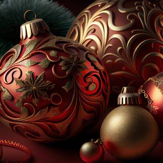 Xmas ornaments wallpaper