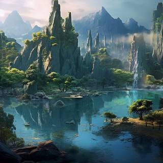 Fantasy scene wallpaper