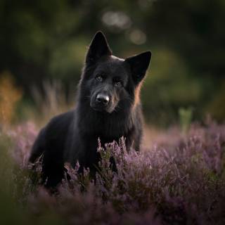 Black dog 4k wallpaper