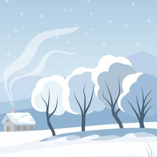 Mobile cartoon winter wallpaper
