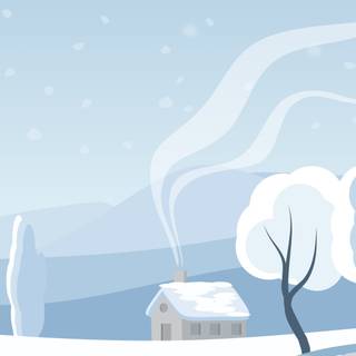 Mobile cartoon winter wallpaper