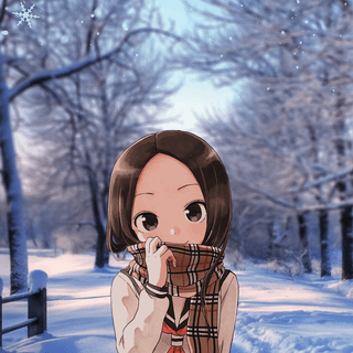 Mobile cartoon winter wallpaper