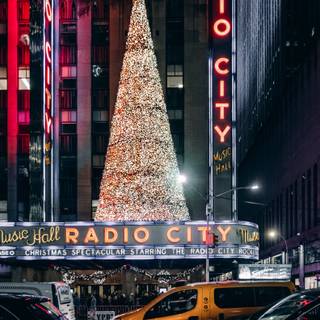 Christmas building wallpaper