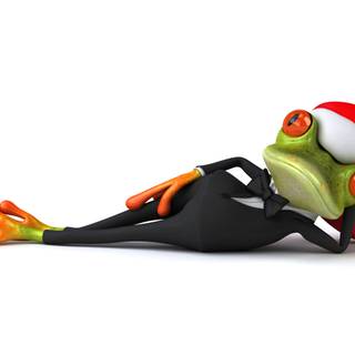 Frog Christmas wallpaper