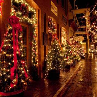 Christmas building wallpaper