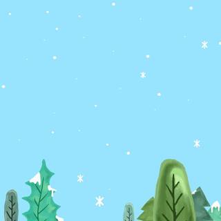 Mobile cartoon winter wallpaper